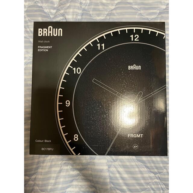 メール便に限り送料無料!! braun fragment ウォールクロック 黒 時計