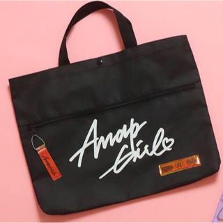 アナップガール(ANAP GiRL)のアナップ　アナップガール　トートバッグ　レッスントート　ブラック　新品　タグ付　(レッスンバッグ)