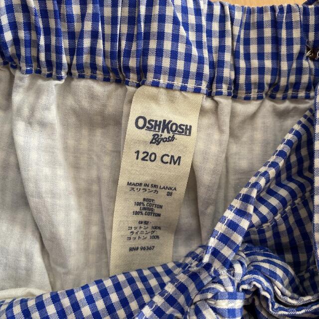 OshKosh(オシュコシュ)のOSH KOSH ギンガムチェック　ワンピース　120 キッズ/ベビー/マタニティのキッズ服女の子用(90cm~)(ワンピース)の商品写真