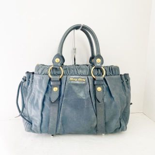 ミュウミュウ(miumiu)のミュウミュウ トートバッグ ギャザーバッグ(トートバッグ)