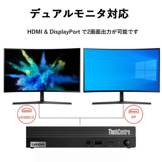 Lenovo(レノボ)の新品 Lenovo ThinkCentre M75q Tiny 5650GE スマホ/家電/カメラのPC/タブレット(デスクトップ型PC)の商品写真