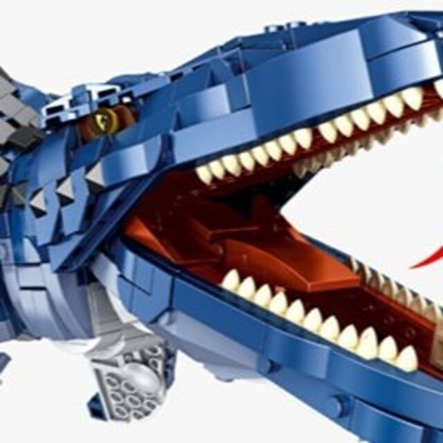 即日発送】☆レゴ互換☆恐竜ブロック☆モササウルス☆24x80x20cm☆の