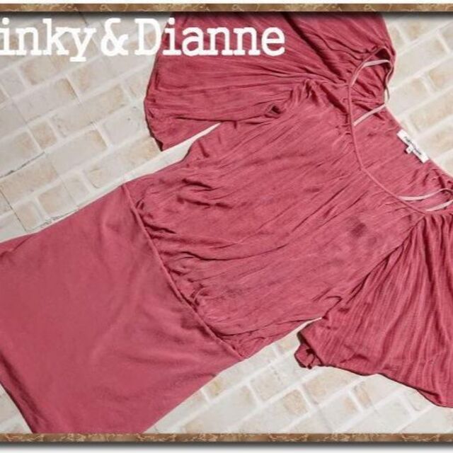 Pinky&Dianne(ピンキーアンドダイアン)のピンキー&ダイアン　レーヨンワンピース　ピンク☆やや難 レディースのワンピース(ひざ丈ワンピース)の商品写真