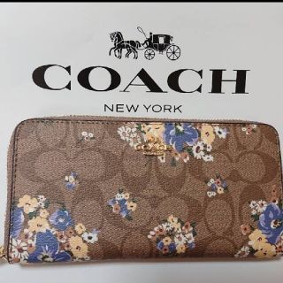 コーチ(COACH)のCOACH Flower 長財布 花柄 新品未使用  ラウンドファスーナー(財布)