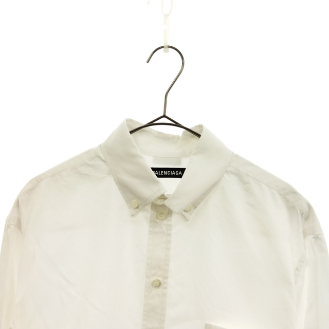 BALENCIAGA バレンシアガ 21SS バックロゴボタンダウン長袖シャツ