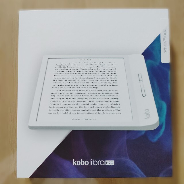 Rakuten(ラクテン)の美品 Kobo Libra H2O ホワイトカバー付き スマホ/家電/カメラのPC/タブレット(電子ブックリーダー)の商品写真