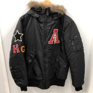 ヒステリックグラマー(HYSTERIC GLAMOUR)の□□Hysteric Glamour ヒステリックグラマ メンズジャケット　sizeＬ 0253AB18 ブラック(その他)