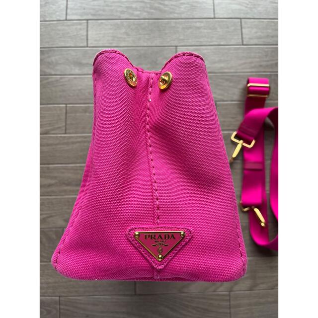 美品PRADA プラダ カナパ トートバッグPM ショルダーベルト付