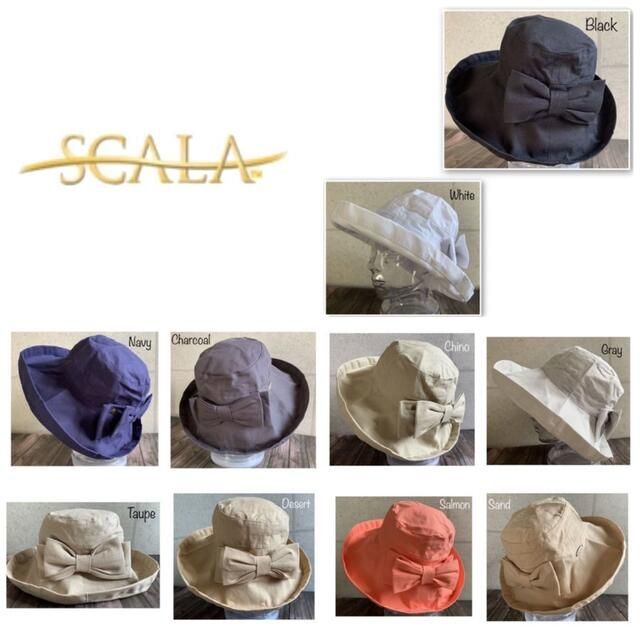 SALE 送料込 帽子 SCALA LC399R スカラ ハット リボン NV レディースの帽子(ハット)の商品写真