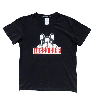 スタンダードカリフォルニア(STANDARD CALIFORNIA)のサーフ系☆LUSSO SURF サーフドッグTシャツ　黒　Mサイズ☆RVCA(Tシャツ/カットソー(半袖/袖なし))