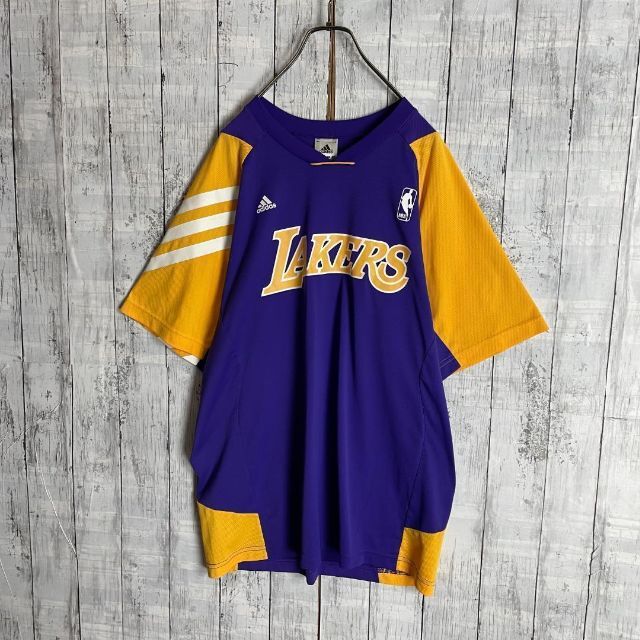 レトロデザイン☆レイカーズ☆】ナイキ NBA刺繍 ウォームアップ T