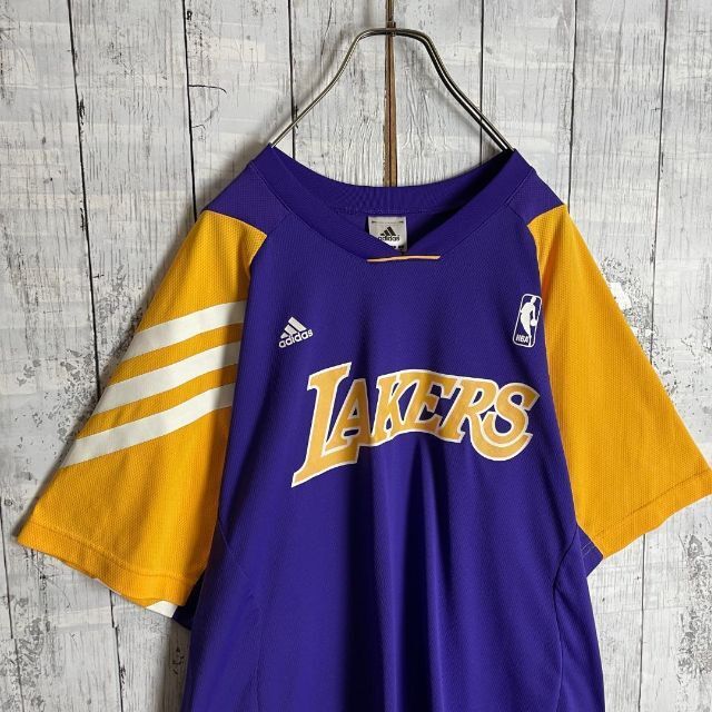 レトロデザイン☆レイカーズ☆】ナイキ NBA刺繍 ウォームアップ T
