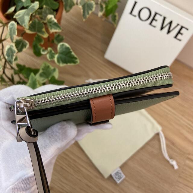 通販店 LOEWE ロエベ スリムジップウォレット ローズマリー 折り財布