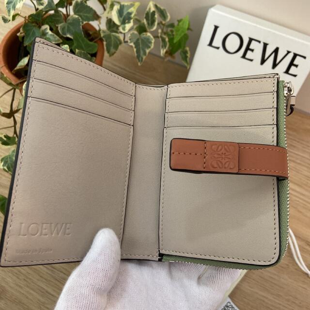 通販店 LOEWE ロエベ スリムジップウォレット ローズマリー 折り財布