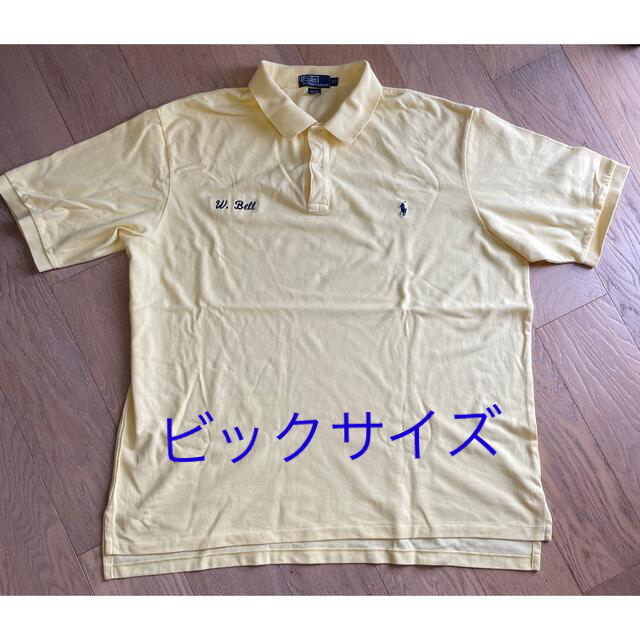 POLO RALPH LAUREN(ポロラルフローレン)の古着　90s ビックサイズ　3XLT ポロラルフローレン　ポロシャツ　イエロー メンズのトップス(ポロシャツ)の商品写真