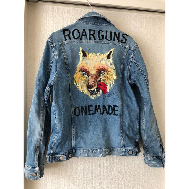 onemadeワンメイド スワロフスキーデニムジャケットroarロアー コラボ | フリマアプリ ラクマ 最初の 希少限定品 スワロフスキー ジャケット ロアー roar テーラードジャケット