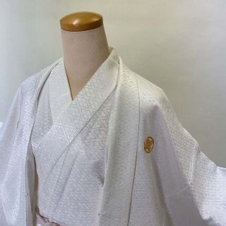 紋付☆羽織☆長着☆白☆成人式☆ステージ衣装☆袴専用☆裄74.5㎝☆中古