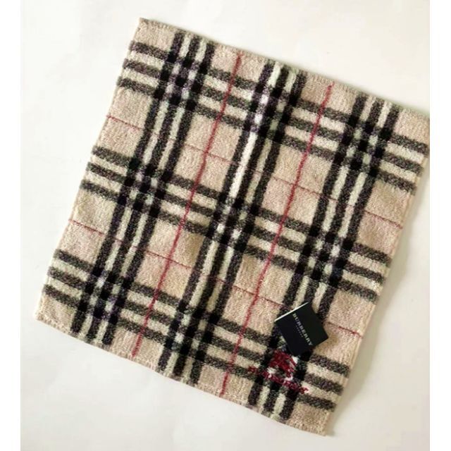 ハンカチ　タオル　バーバリー  Burberry ノバチェック　ロゴ刺繍　未使用