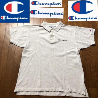 チャンピオン(Champion)のチャンピオン　鹿の子編みポロシャツ　霜降りグレー(ポロシャツ)