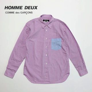 コムデギャルソンオムプリュス(COMME des GARCONS HOMME PLUS)の☆美品 コムデギャルソン オム ドゥ 切替 ポケット ギンガムチェック シャツ(シャツ)