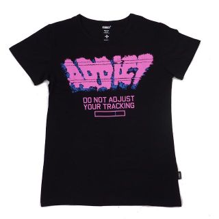 アディクト(ADDICT)のADDICT アディクト スプレーペイント 半袖 Tシャツ ピンクロゴ XL(Tシャツ/カットソー(半袖/袖なし))