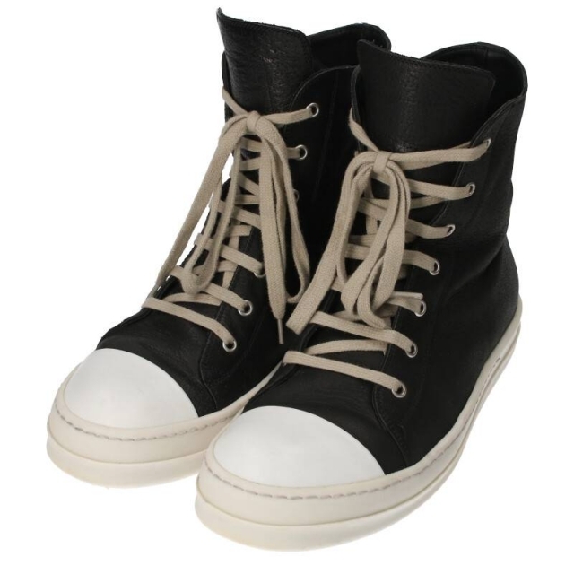 特典進呈 Rick Owens - リックオウエンス ラモーンズレザーハイカット