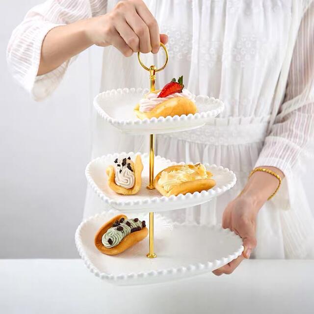 ケーキ スタンド プレート 3段セット アフタヌーンティー フルーツ トレー 皿