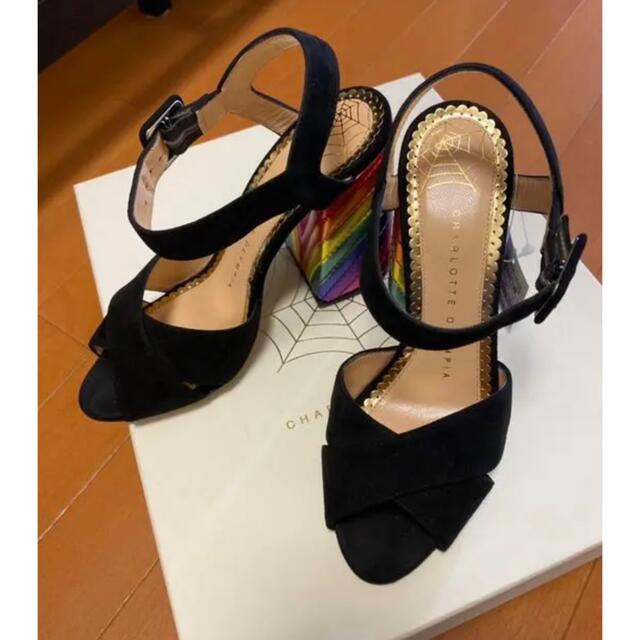 新品 シャーロット メタリック サンダル Charlotte Olympia | www