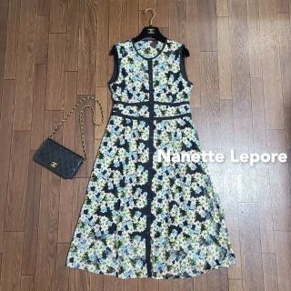 ナネットレポー(Nanette Lepore)の【美品】 ナネットレポー 総刺繍×チュール ワンピース(ロングワンピース/マキシワンピース)