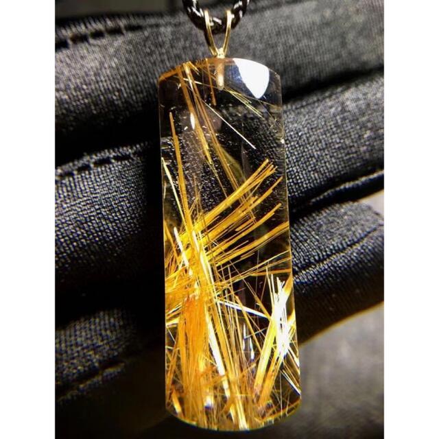 ⭐︎【天然】タイチンルチルクオーツ ペンダントトップ k18 9.3g