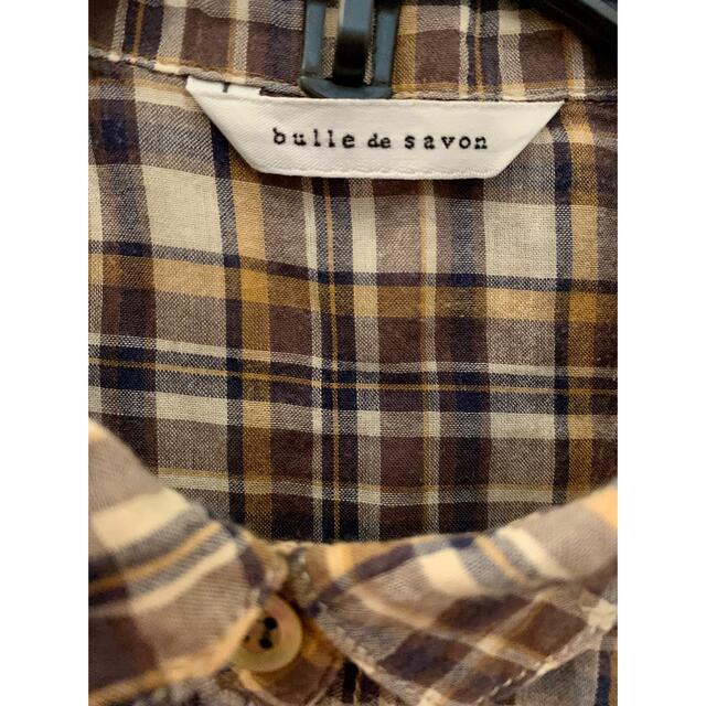 bulle de savon(ビュルデサボン)のbulle de savon チェックシャツ　 レディースのトップス(シャツ/ブラウス(長袖/七分))の商品写真