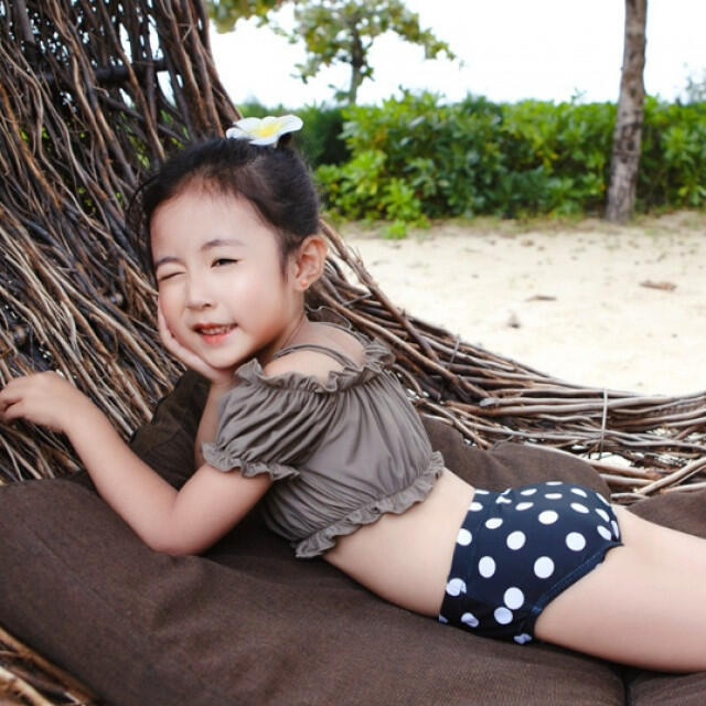 オフショル スイムウェア セパレート 水玉 110 子供用 海 プール 水着 の通販 by HARUHARE's shop|ラクマ