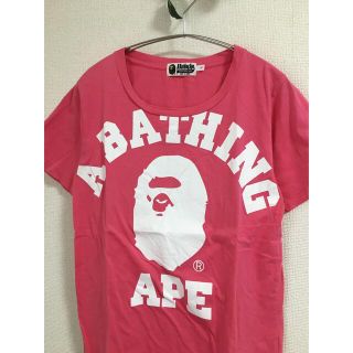 アベイシングエイプ(A BATHING APE)のA BATHING APE ビッグロゴ　Tシャツ　ピンク(Tシャツ/カットソー(半袖/袖なし))