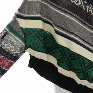 sacai - サカイ ラグ ジャカード ニットプルオーバー セーター 変形 1