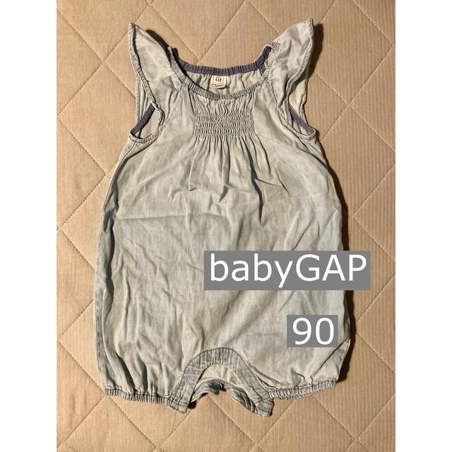 babyGAP(ベビーギャップ)の【babyGAP】ロンパース　デニム　サイズ90 キッズ/ベビー/マタニティのキッズ服女の子用(90cm~)(ワンピース)の商品写真