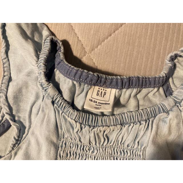 babyGAP(ベビーギャップ)の【babyGAP】ロンパース　デニム　サイズ90 キッズ/ベビー/マタニティのキッズ服女の子用(90cm~)(ワンピース)の商品写真