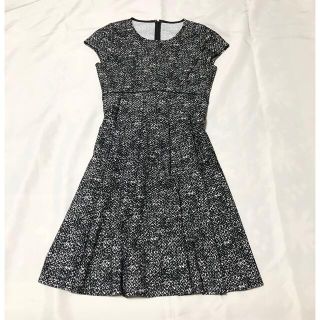 アナイ(ANAYI)の【美品】ANAYI 総柄ワンピース　レオパード　ベイビーキャット　サイズ38(ひざ丈ワンピース)