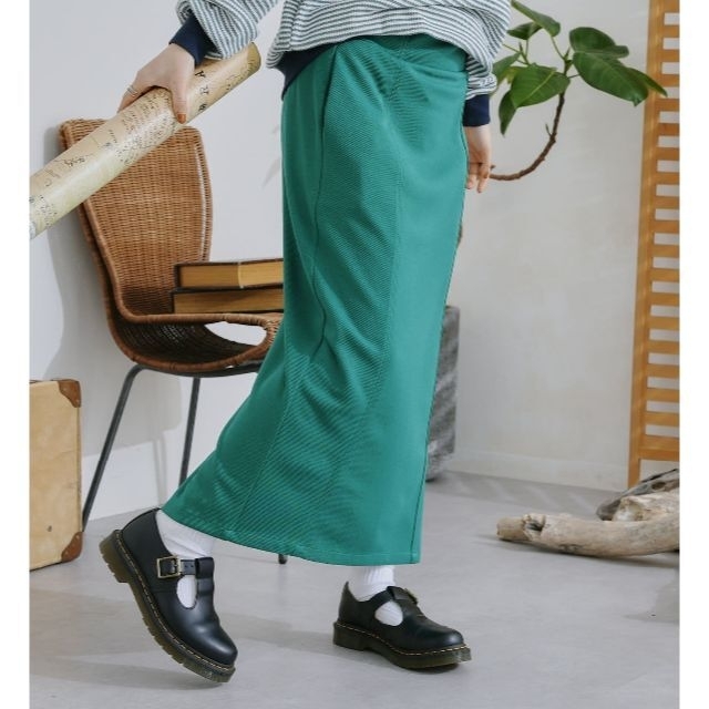 CPCM(シーピーシーエム)の【新品】グリーン ロングスカート 緑 レディースのスカート(ロングスカート)の商品写真