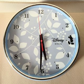 ディズニー(Disney)の■限定非売品■Disney  シンプルでオシャレな控えめミッキーの掛け時計■(掛時計/柱時計)