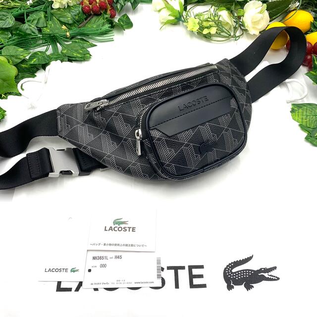 LACOSTE ラコステ　ザ ブレンド モノグラム　ボディーバック　【極美品】