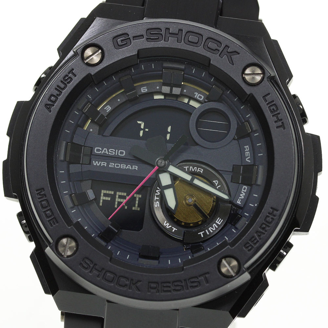 ☆極美品★箱・保証書付き【CASIO】カシオ G-SHOCK G-STEEL ROBERT GELLER GST-200RBG-1AJR クォーツ メンズ_698514【ev20】