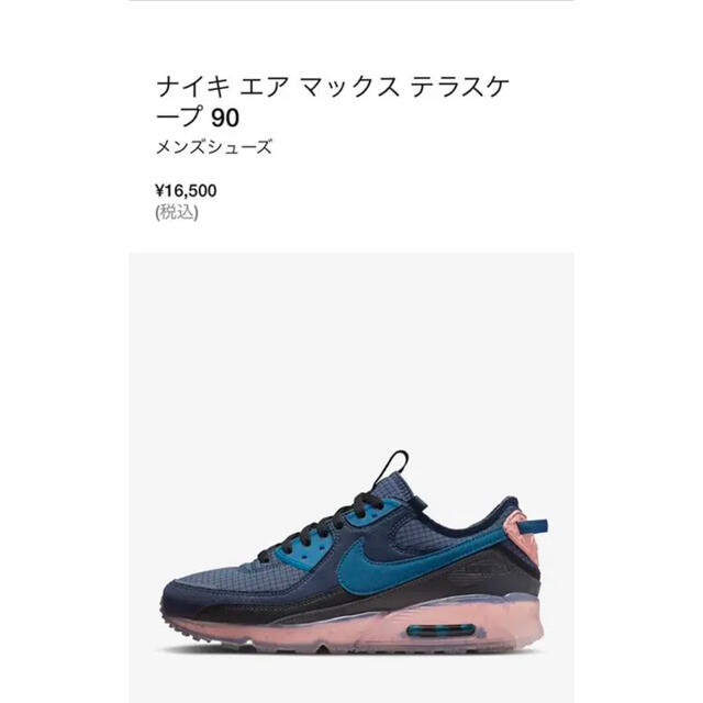 新品未使用品【NIKE】Air Max テラスケープ90 メンズサイズ24cm