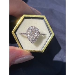 お値下げ❗️パヴェダイヤぎっしり 計0.5ct k18WGリング(リング(指輪))