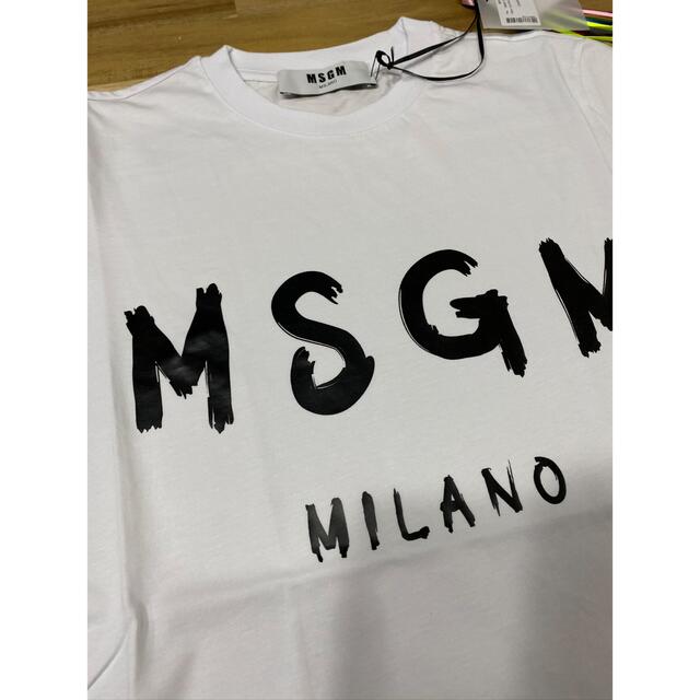 新品　MSGM レディース　XS ロゴTシャツ　ホワイト　半袖　白　プレゼント