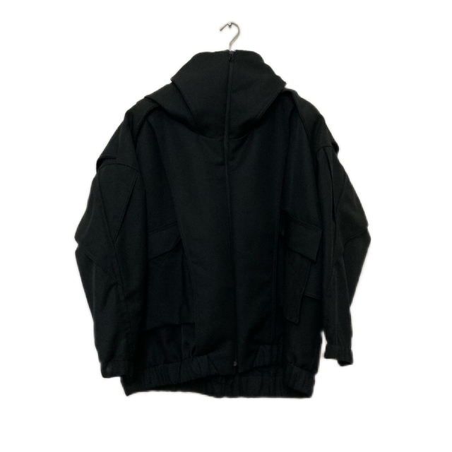 最初の 【美品】BALMUNG バルムング 重ねハイネックビッグパーカー 黒