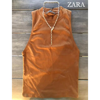 ザラ(ZARA)のZARA タートルネックトップス　完売(Tシャツ(半袖/袖なし))