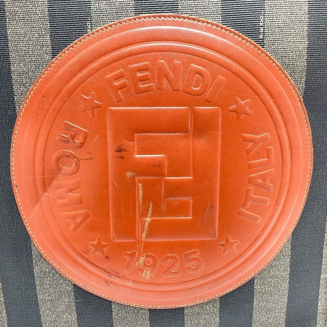 フェンディ FENDI FFロゴ ペカン トート 肩掛け ショルダーバッグ PVC/レザー ブラウン