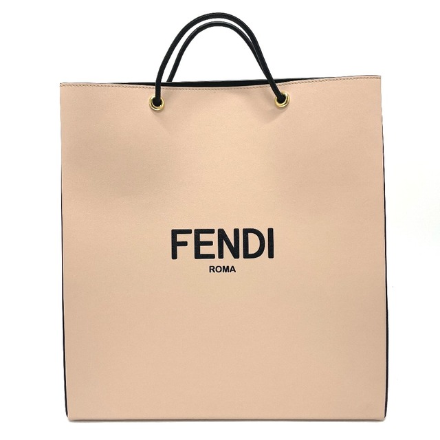 FENDI - フェンディ FENDI ショッパー 8BH383 2way ショッピングバッグ ミディアム トートバッグ レザー ピンク