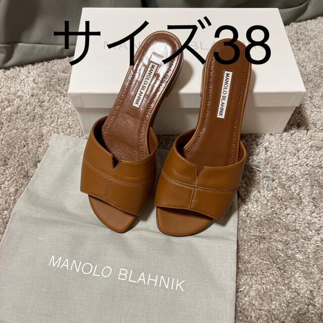 マノロブラニク MANOLO BLAHNIK フラットサンダル-