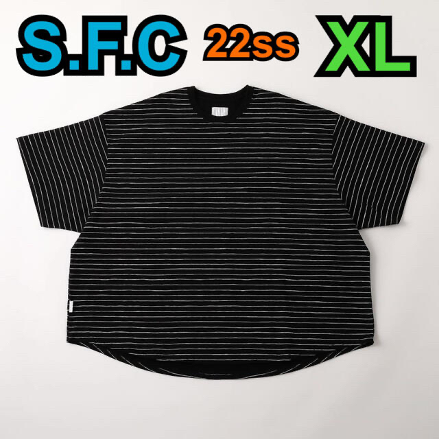 【60％OFF】 MARINE BIG SUPER S.F.C - SELECT 1LDK STRIPES 黒 XL TEE Tシャツ/カットソー(半袖/袖なし)